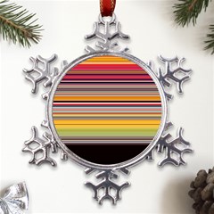 Neopolitan Horizontal Lines Strokes Metal Large Snowflake Ornament by Bangk1t