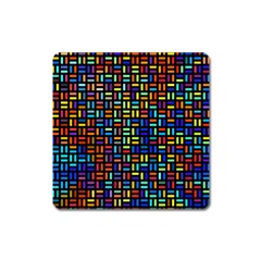 Geometric Colorful Square Rectangle Square Magnet