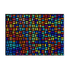 Geometric Colorful Square Rectangle Sticker A4 (100 Pack)