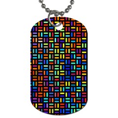 Geometric Colorful Square Rectangle Dog Tag (two Sides) by Bangk1t