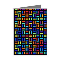 Geometric Colorful Square Rectangle Mini Greeting Card by Bangk1t