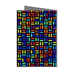 Geometric Colorful Square Rectangle Mini Greeting Cards (pkg Of 8) by Bangk1t