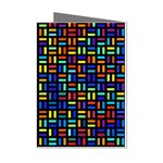 Geometric Colorful Square Rectangle Mini Greeting Cards (Pkg of 8) Left