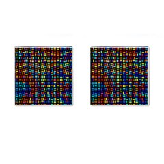 Geometric Colorful Square Rectangle Cufflinks (square) by Bangk1t