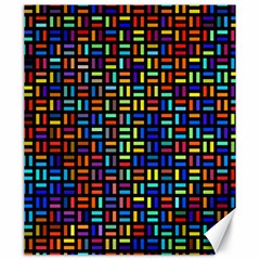 Geometric Colorful Square Rectangle Canvas 20  X 24 