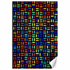 Geometric Colorful Square Rectangle Canvas 24  X 36  by Bangk1t