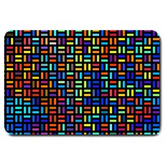 Geometric Colorful Square Rectangle Large Doormat by Bangk1t