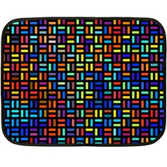 Geometric Colorful Square Rectangle Fleece Blanket (mini) by Bangk1t