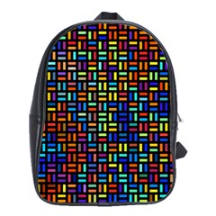 Geometric Colorful Square Rectangle School Bag (large) by Bangk1t