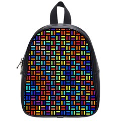 Geometric Colorful Square Rectangle School Bag (small) by Bangk1t