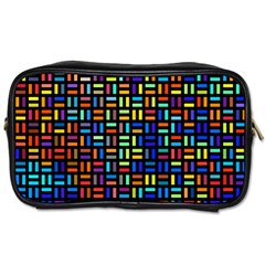 Geometric Colorful Square Rectangle Toiletries Bag (one Side) by Bangk1t