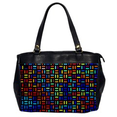 Geometric Colorful Square Rectangle Oversize Office Handbag by Bangk1t