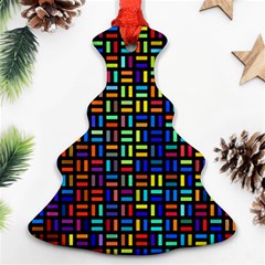 Geometric Colorful Square Rectangle Ornament (christmas Tree) 