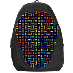 Geometric Colorful Square Rectangle Backpack Bag by Bangk1t