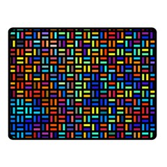 Geometric Colorful Square Rectangle Two Sides Fleece Blanket (small) by Bangk1t