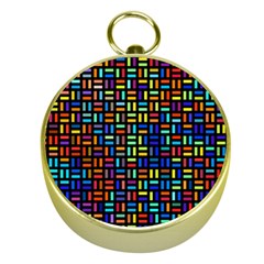 Geometric Colorful Square Rectangle Gold Compasses by Bangk1t