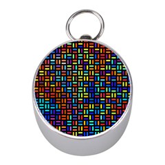 Geometric Colorful Square Rectangle Mini Silver Compasses by Bangk1t