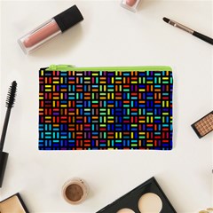 Geometric Colorful Square Rectangle Cosmetic Bag (xs) by Bangk1t