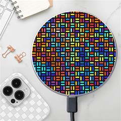 Geometric Colorful Square Rectangle Wireless Fast Charger(white) by Bangk1t