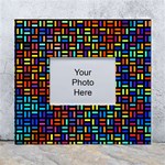 Geometric Colorful Square Rectangle White Wall Photo Frame 5  x 7  Front