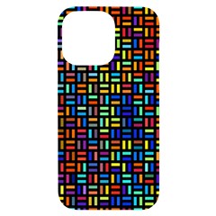 Geometric Colorful Square Rectangle Iphone 14 Pro Max Black Uv Print Case by Bangk1t