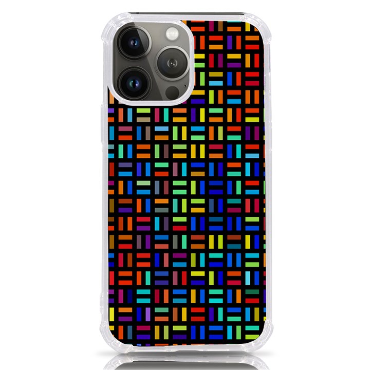 Geometric Colorful Square Rectangle iPhone 13 Pro Max TPU UV Print Case