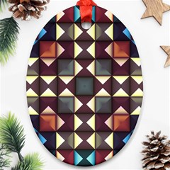 Symmetry Geometric Pattern Texture Ornament (oval) by Bangk1t