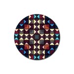 Symmetry Geometric Pattern Texture Rubber Coaster (Round) Front