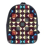 Symmetry Geometric Pattern Texture School Bag (Large) Front