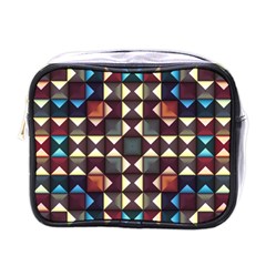 Symmetry Geometric Pattern Texture Mini Toiletries Bag (one Side) by Bangk1t