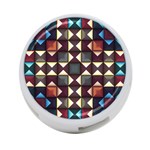 Symmetry Geometric Pattern Texture 4-Port USB Hub (Two Sides) Back