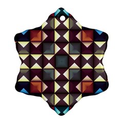 Symmetry Geometric Pattern Texture Snowflake Ornament (two Sides) by Bangk1t