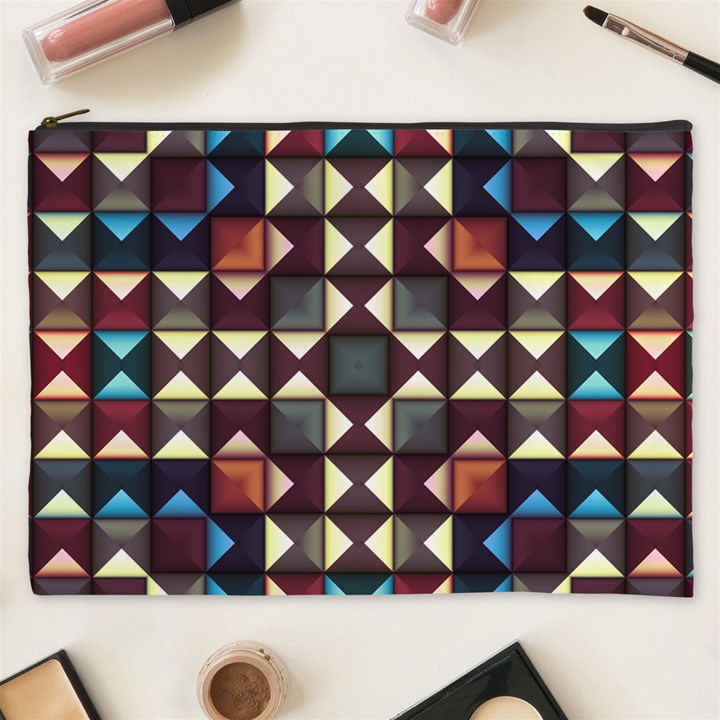 Symmetry Geometric Pattern Texture Cosmetic Bag (XXXL)