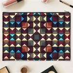 Symmetry Geometric Pattern Texture Cosmetic Bag (XXXL) Back