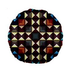 Symmetry Geometric Pattern Texture Standard 15  Premium Round Cushions