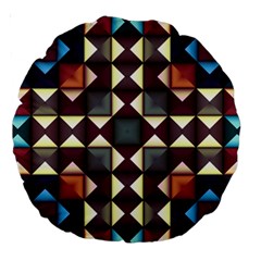 Symmetry Geometric Pattern Texture Large 18  Premium Round Cushions