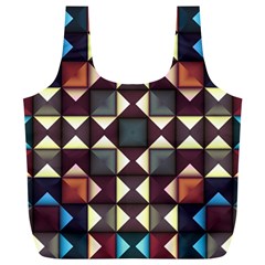 Symmetry Geometric Pattern Texture Full Print Recycle Bag (xl) by Bangk1t