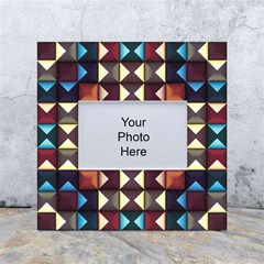 Symmetry Geometric Pattern Texture White Box Photo Frame 4  X 6 