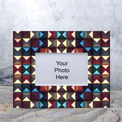 Symmetry Geometric Pattern Texture White Tabletop Photo Frame 4 x6  by Bangk1t