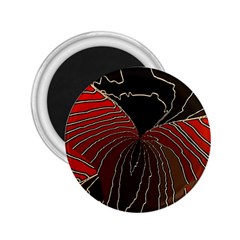 Red Gold Black Voracious Plant Leaf 2 25  Magnets by Bangk1t