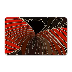 Red Gold Black Voracious Plant Leaf Magnet (rectangular) by Bangk1t