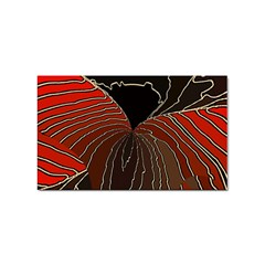 Red Gold Black Voracious Plant Leaf Sticker Rectangular (10 Pack) by Bangk1t