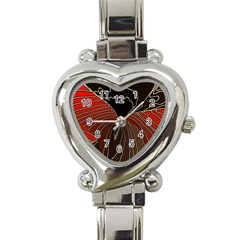 Red Gold Black Voracious Plant Leaf Heart Italian Charm Watch by Bangk1t