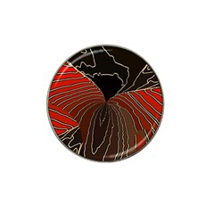 Red Gold Black Voracious Plant Leaf Hat Clip Ball Marker by Bangk1t