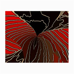 Red Gold Black Voracious Plant Leaf Small Glasses Cloth