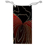 Red Gold Black Voracious Plant Leaf Jewelry Bag Front