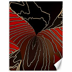 Red Gold Black Voracious Plant Leaf Canvas 12  X 16  by Bangk1t