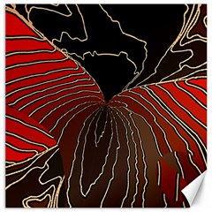 Red Gold Black Voracious Plant Leaf Canvas 20  X 20  by Bangk1t