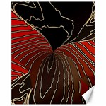 Red Gold Black Voracious Plant Leaf Canvas 11  x 14  10.95 x13.48  Canvas - 1