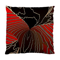 Red Gold Black Voracious Plant Leaf Standard Cushion Case (two Sides) by Bangk1t